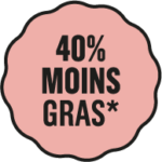 40% moins gras